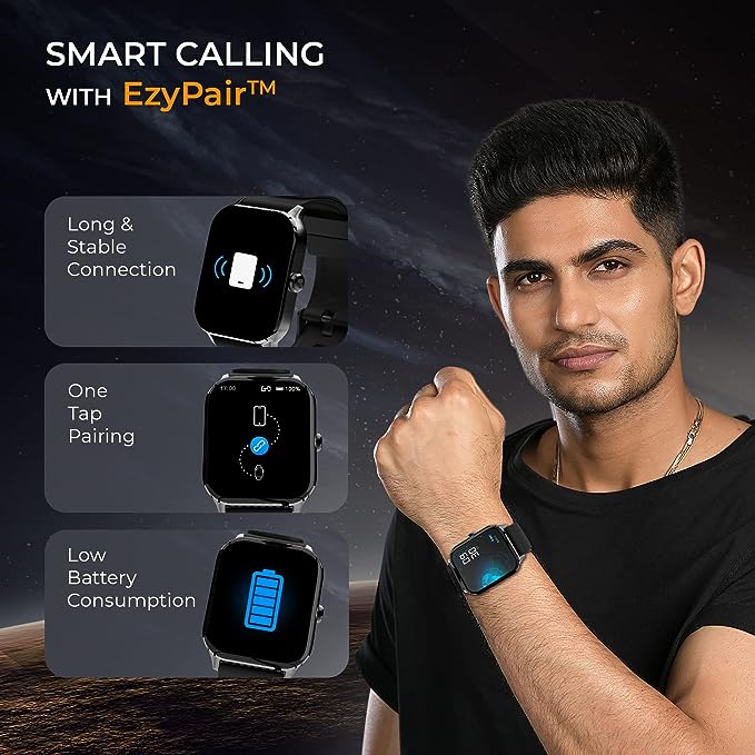 beatXP Marv 1.85” (4.5 cm) HD Display Smart Watch with Bluetooth Calling, AI Voice Assistance, Heart Rate, spo2, Sleep Monitoring, 100+ Sports Modes, IP68 Water Resistance (Electric Black) beatXP Marv 1.85” (4.5 cm) HD Display Smart Watch with Bluetooth Calling, AI Voice Assistance, Heart Rate, spo2, Sleep Monitoring, 100+ Sports Modes, IP68 Water Resistance (Electric Black)